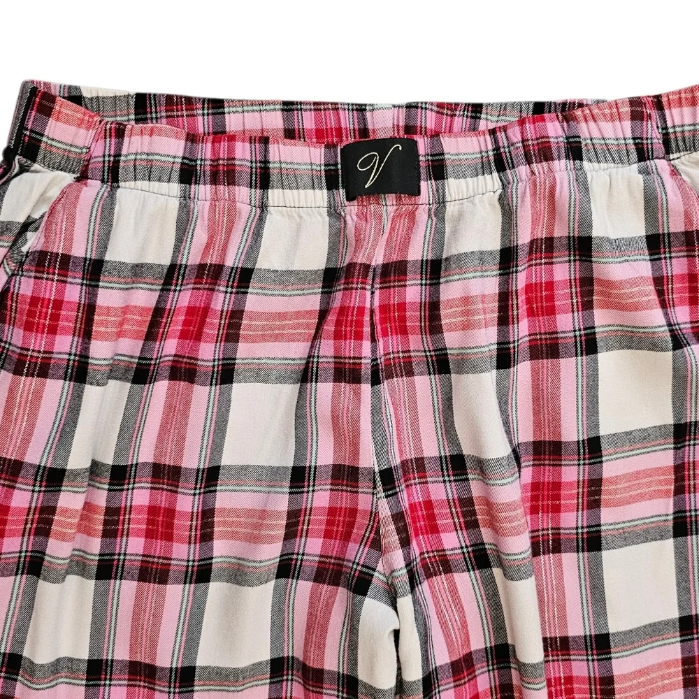 Victoria's Secret Pink and Black Plaid Pajama Pants